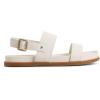 Sperry womens Capri Leather Two Strap Slingback Sandal(Cream)