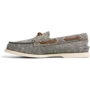 Sperry Men’s Authentic Original™ 2-Eye Lite Canvas Boat Shoe(Black)