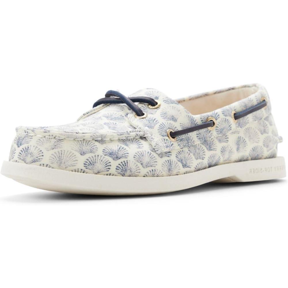 imageSperry Ladies Authentic Original 2 Eye Lite Canvas Boat Shoe Seashell Print 105Seashell Print