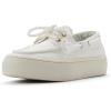 Sperry Women’s Cove Canvas Platform Boat Shoe(White)