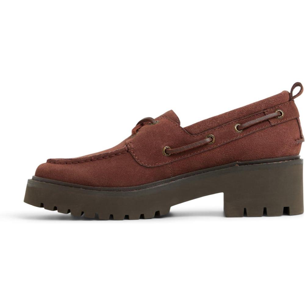 imageSperry Womens Authentic Original 2 Eye Leather Lug Boat ShoeDark Choco