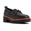 Sperry Womens Authentic Original 2 Eye Leather Lug Boat Shoe(Black)